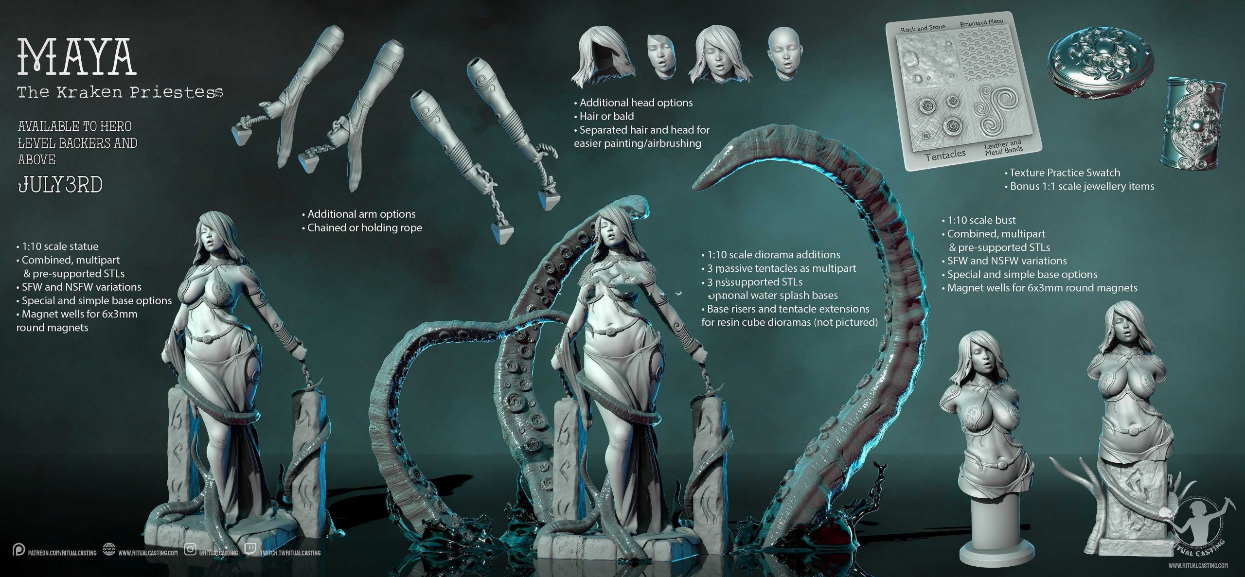 雕刻仪式2020年7月战棋桌游3D打印模型stl手办高精素材文件