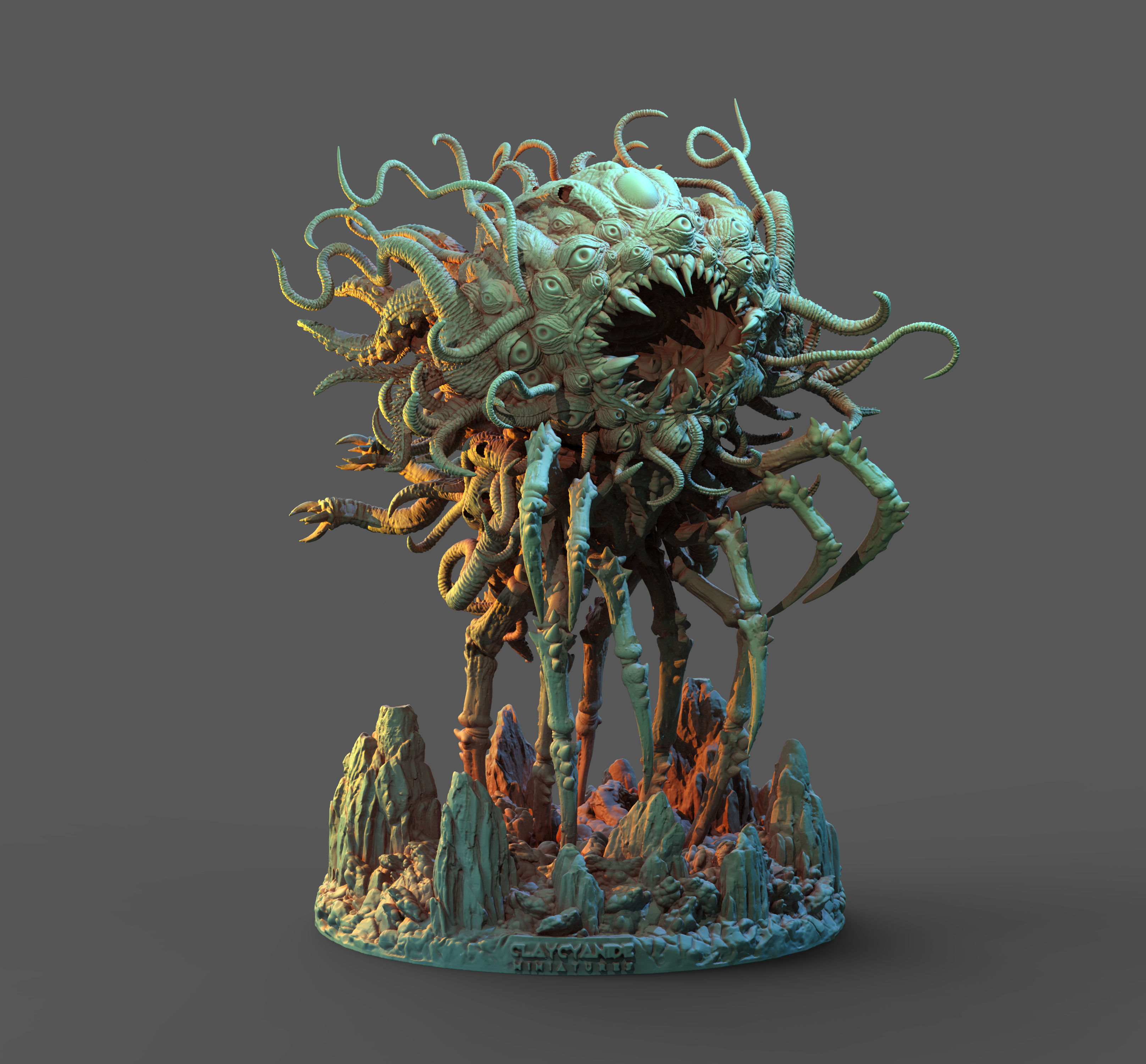 游戏龙与地下城蜘蛛虫子怪物手办 3D打印模型图纸白模定制STL文件