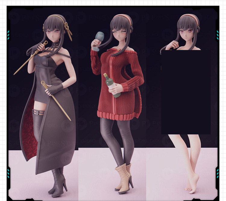 间谍过家家约尔福杰三个造型手办 3D打印模型图纸白模定制STL文件