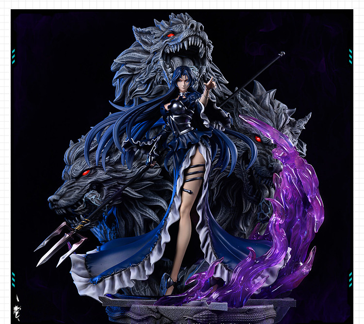 圣斗士星矢冥王神话潘多拉与地狱犬雕像 3D打印模型图纸白模定制