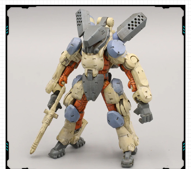 动漫人形机甲AOMX001关节可动 3D打印模型图纸白模定制STL文件