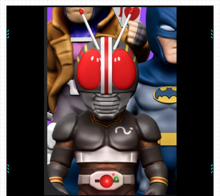 卡通南光太郎假面骑士Black手办 3D打印模型图纸白模定制STL文件