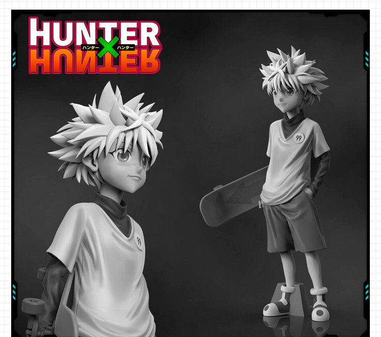 动漫全职猎人奇犽揍敌客雕像手办 3D打印模型图纸白模定制STL文件