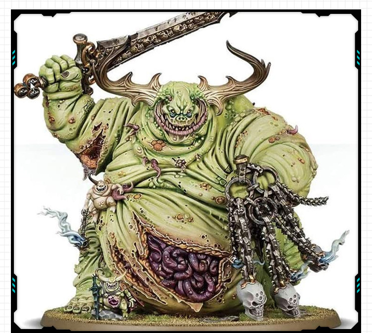 战锤40K AOS混沌纳垢恶魔大不净者雕像3D打印实物定制模型图纸文