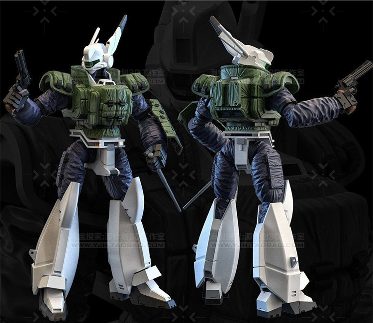 机器人警察Patlabor站姿造型手办 3D打印模型图纸白模定制STL文件