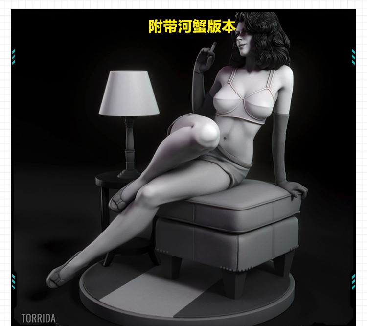 现代都市美女Ava Torrida手办 3D打印模型图纸白模定制STL文件