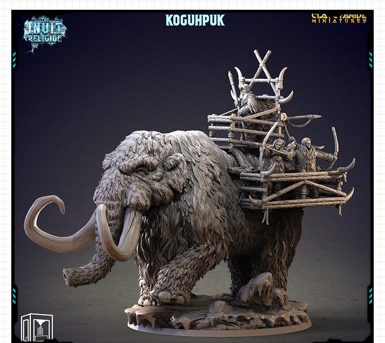 巨型怪物系列猛犸象模型手办 3D打印模型图纸白模定制STL文件