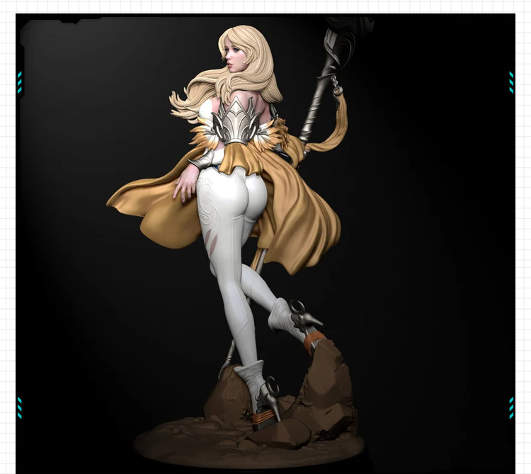 游戏人物 Moonwizard 站姿造型手办 3D打印模型图纸白模定制STL文