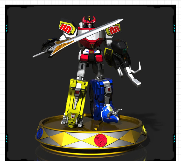 动漫恐龙陆战队大兽神全身像手办 3D打印模型图纸白模定制STL文件