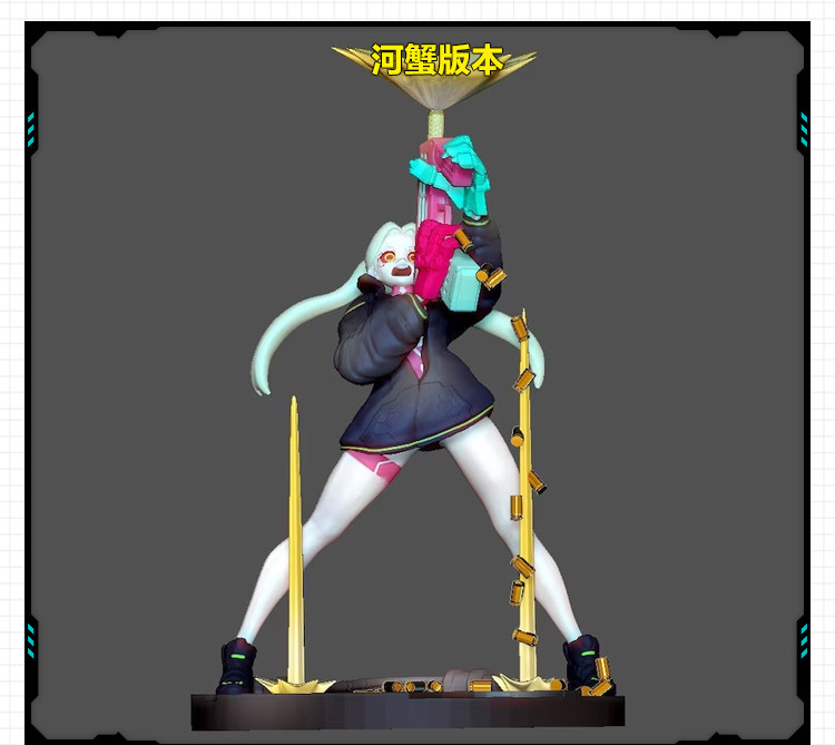 二次元美少女PLAKIT射击造型手办 3D打印模型图纸白模定制STL文件