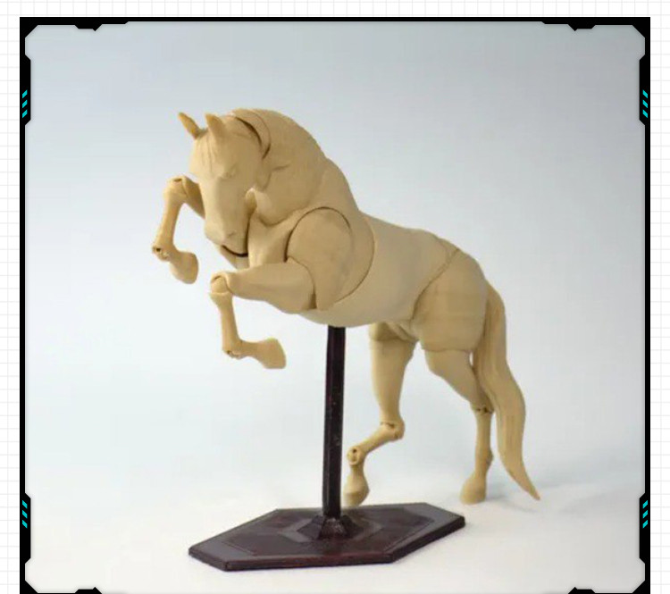 关节可动骏马跳跃造型摆件手办 3D打印模型图纸白模定制STL文件