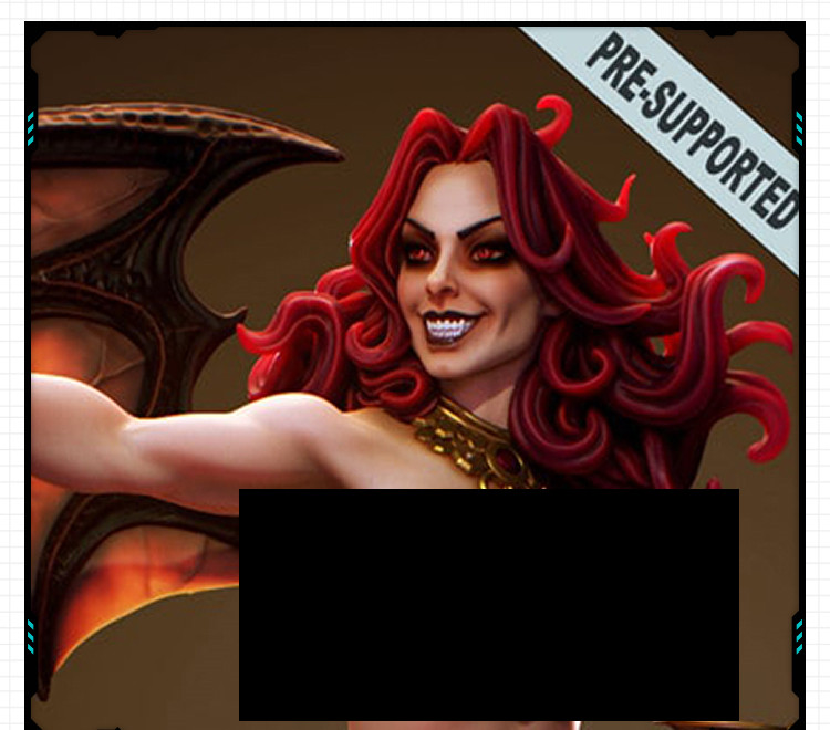 动漫游戏吸血鬼少女模型手办 3D打印模型图纸白模定制STL文件