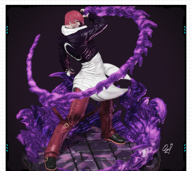 游戏拳皇八神炫酷技能战斗手办 3D打印模型图纸白模定制STL文件