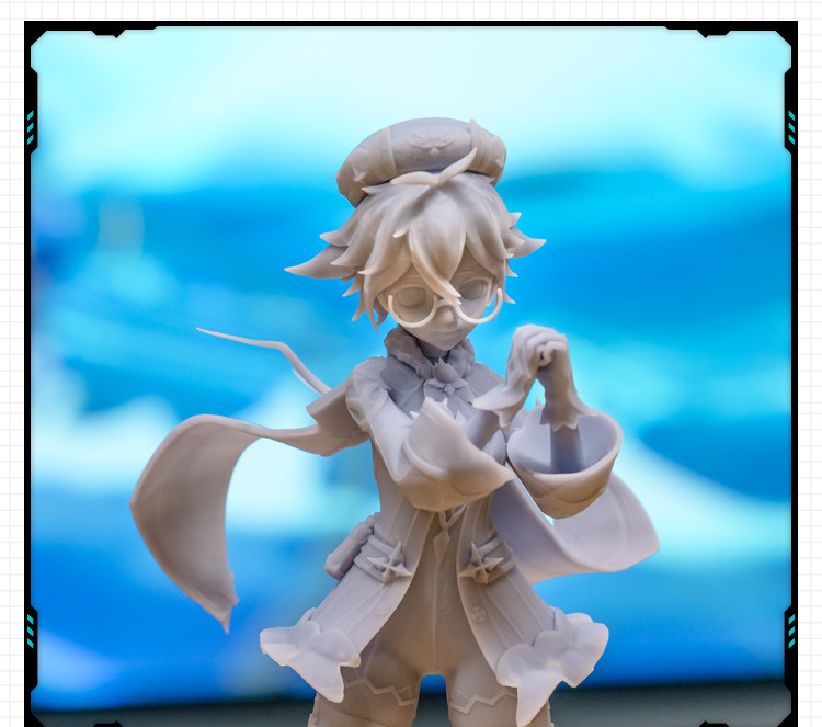 游戏原神可爱妹子砂糖全身像手办 3D打印白模定制模型图纸文件