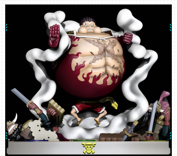 动漫海贼王路飞4档坦克人形态 3D打印模型图纸白模定制STL文件