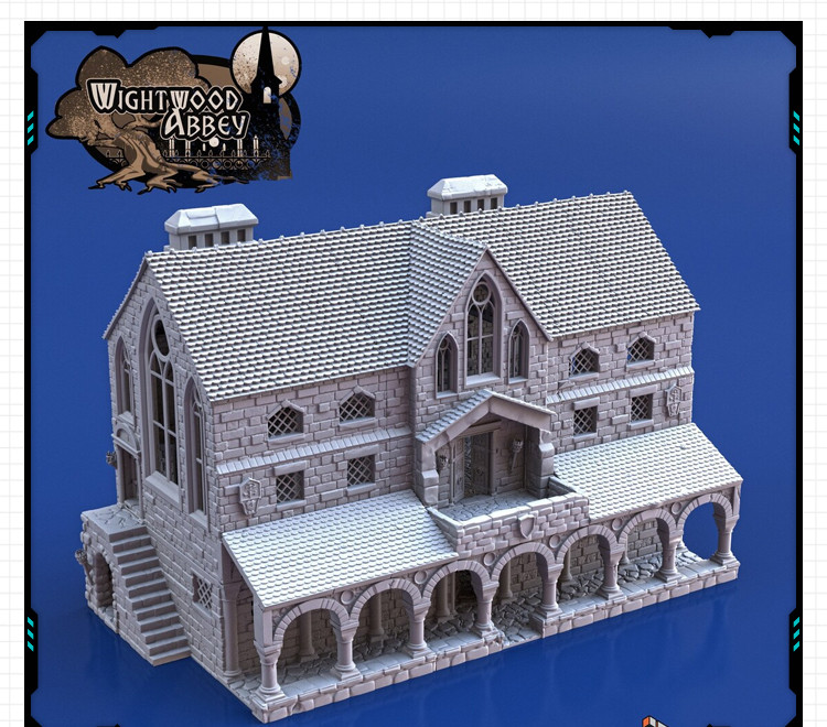 西方中世纪房屋微缩建筑摆件手办 3D打印模型图纸白模定制STL文件