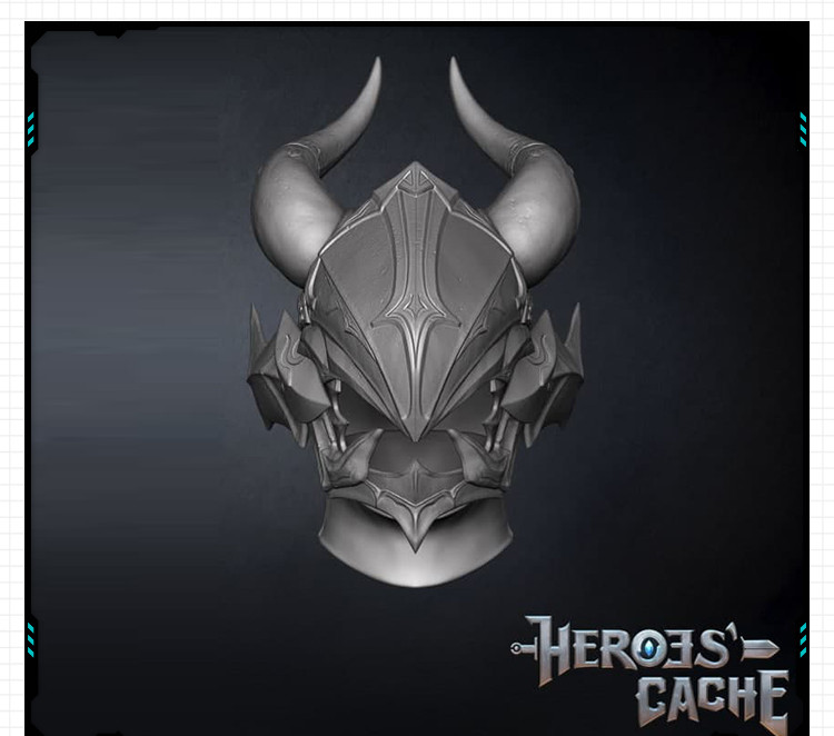 游戏最终幻想14可穿戴龙盔头盔 3D打印模型图纸白模定制STL文件