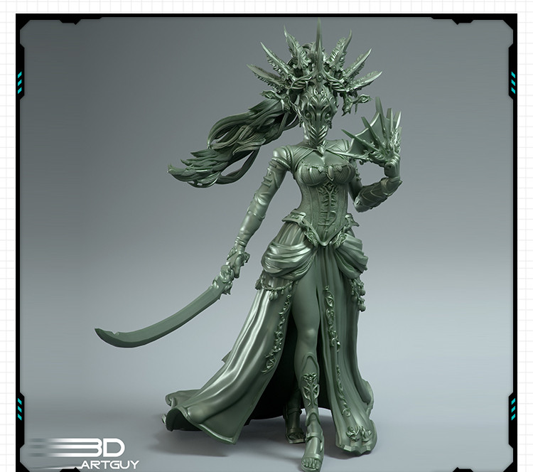 游戏动漫BOSS ArtGuy站姿造型手办 3D打印模型图纸白模定制STL文