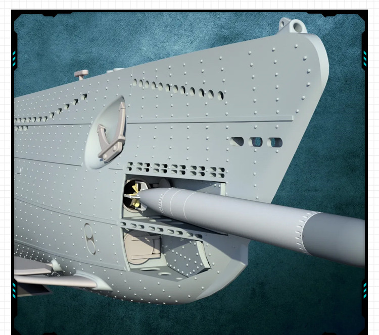 现代军舰TYP VIID模型摆件 3D打印模型图纸白模定制STL文件