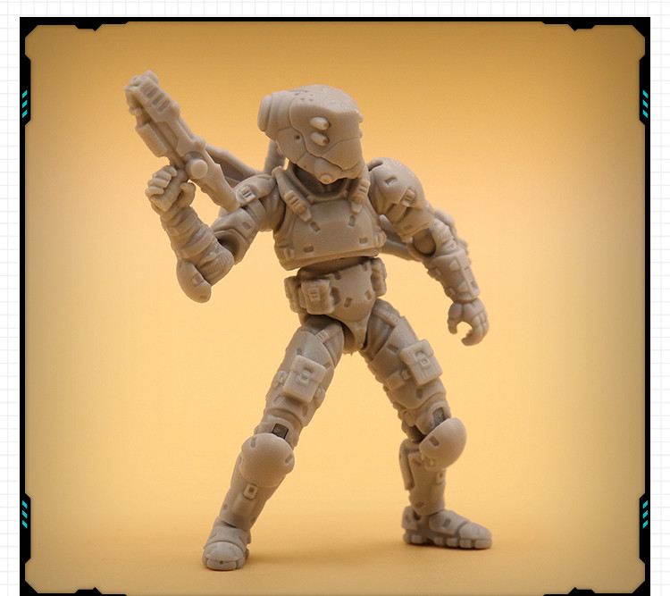 动漫游戏关节可动战士模型手办 3D打印模型图纸白模定制STL文件