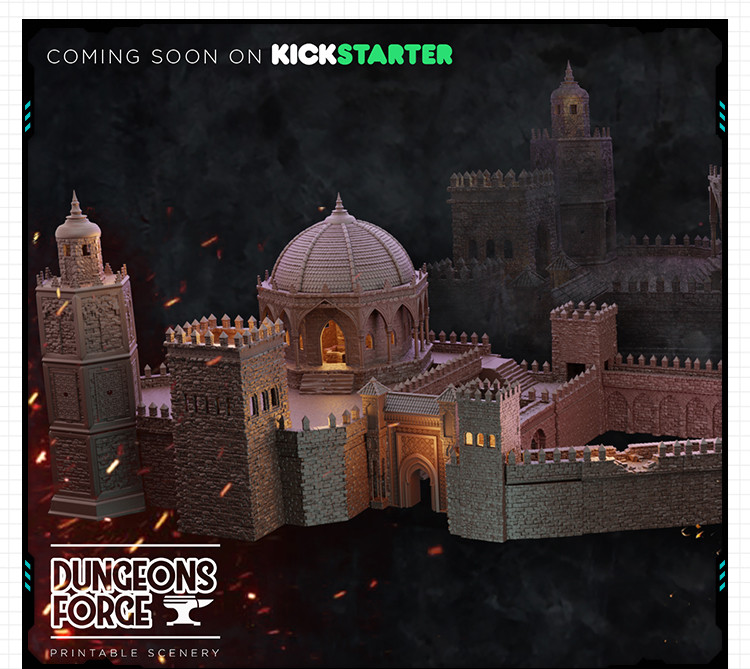 波斯风格城堡建筑摆件手办 3D打印模型图纸白模定制STL文件