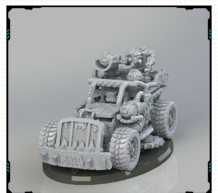 动漫游戏疯狂的战车模型摆件手办 3D打印模型图纸白模定制STL文件