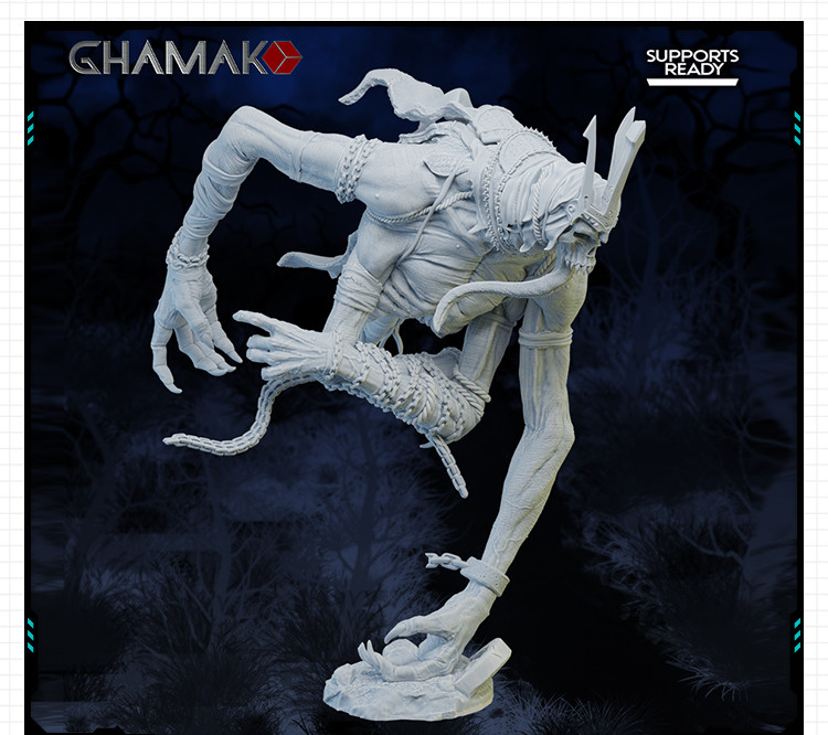 科幻动漫怪物亡灵丧尸手办 3D打印模型图纸白模定制STL文件