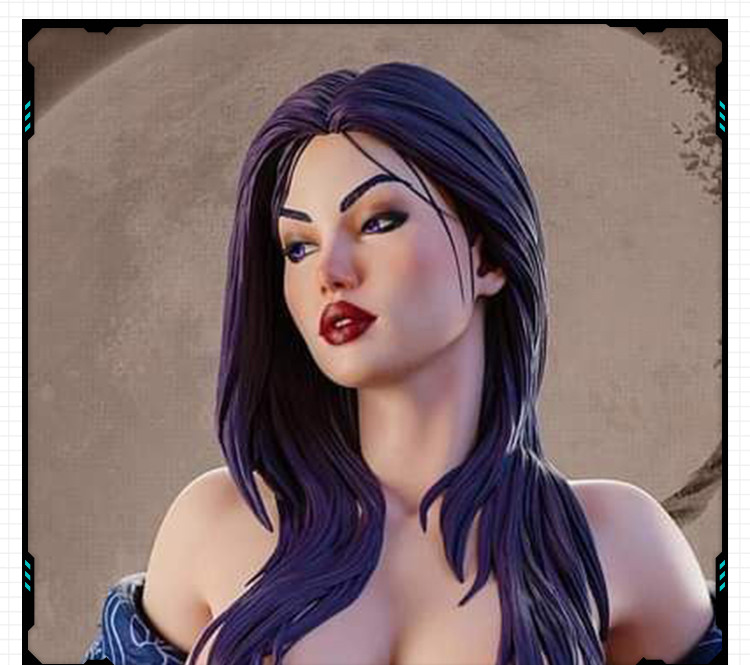 X战警灵蝶站姿妖娆造型手办 3D打印模型图纸白模定制STL文件