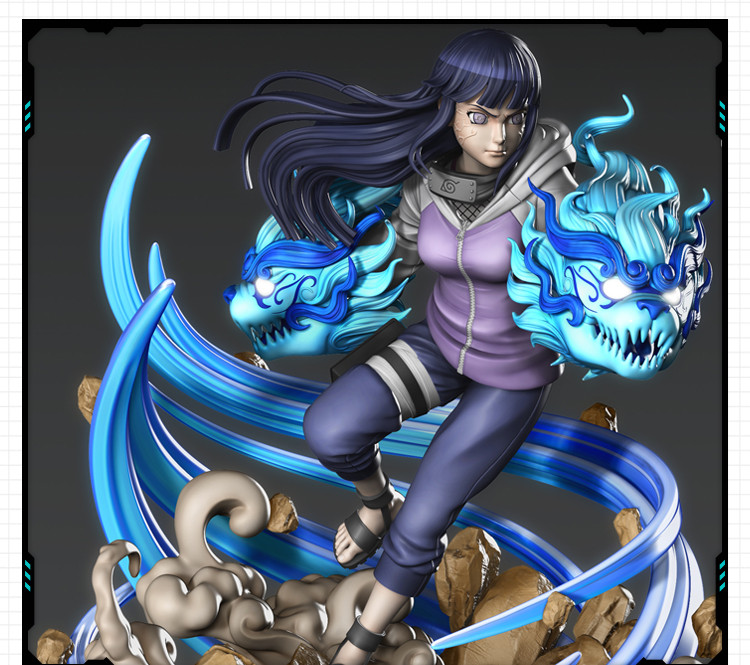 动漫火影忍者日向雏田战斗造型手办 3D打印模型图纸白模定制STL文