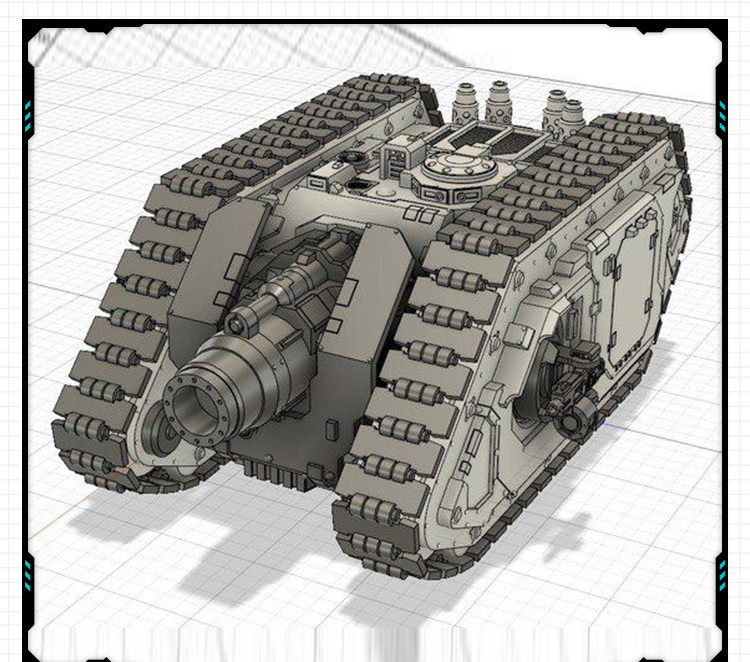 战锤40K微缩现代装甲坦克摆件 3D打印模型图纸白模定制STL文件