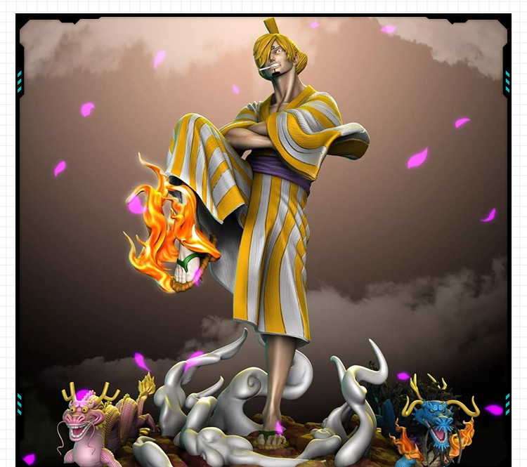 动漫和之国人物山治站姿全身像 3D打印模型图纸白模定制STL文件