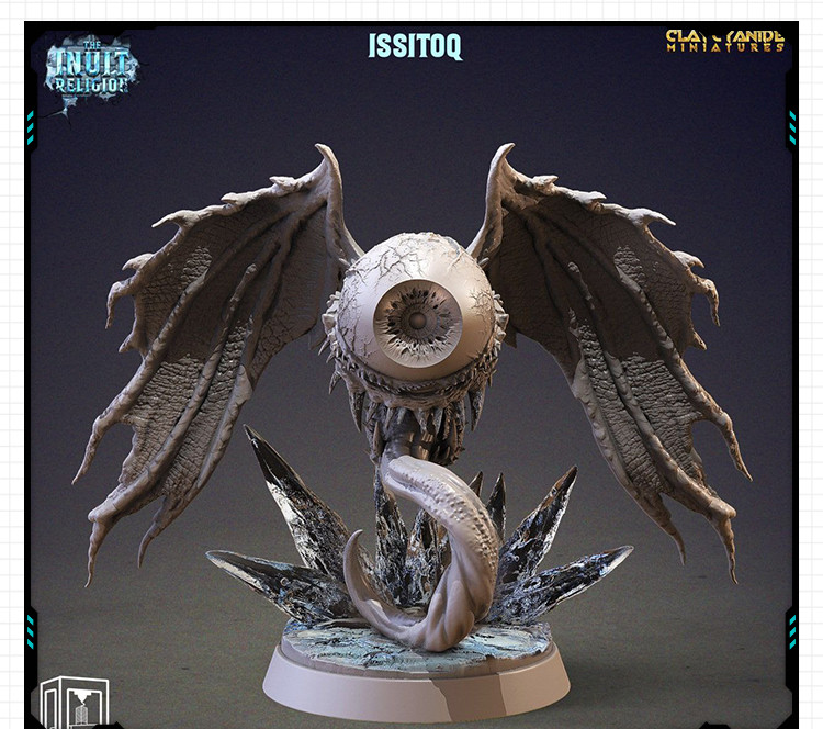 游戏怪物大眼怪伊西托克手办雕像 3D打印模型图纸白模定制STL文件