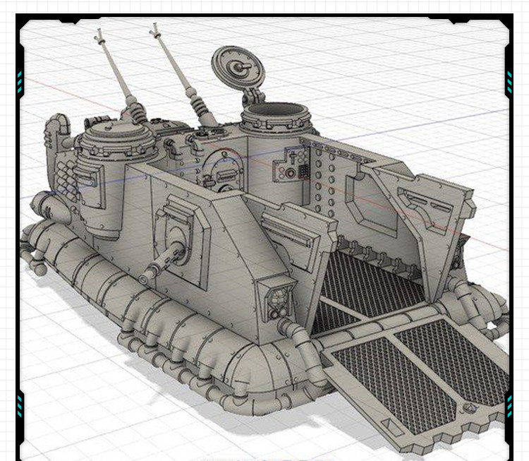 微缩现代战争装甲战锤战船摆件 3D打印模型图纸白模定制STL文件