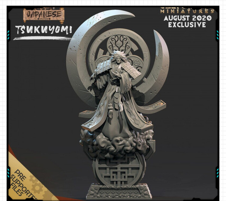 游戏王月读命全身造型摆件手办 3D打印模型图纸白模定制STL文件