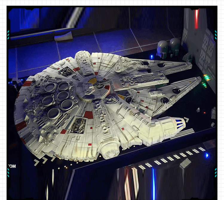 星球大战科幻宇宙飞船千年隼摆件 3D打印模型图纸白模定制STL文件