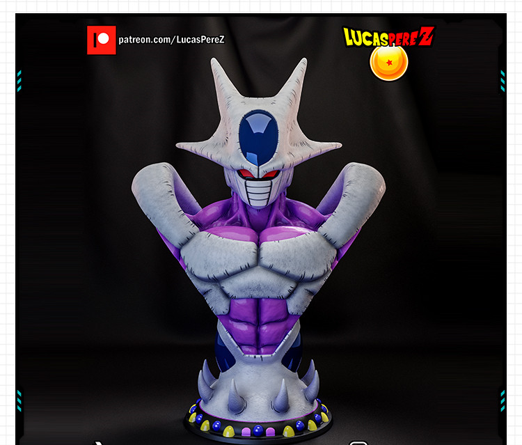 动漫龙珠Z LUCAS PEREZ半身像 3D打印模型图纸白模定制STL文件