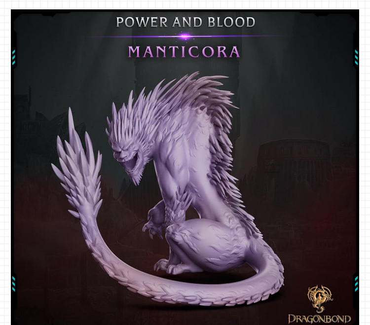 玄幻异兽盗贼-曼蒂科拉手办 3D打印模型图纸白模定制STL文件