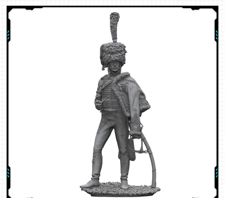 日不落帝国皇家骑兵站姿手办雕像 3D打印模型图纸白模定制STL文件