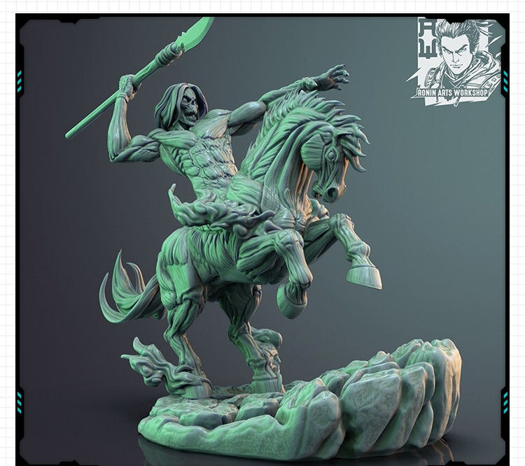 动漫游戏亡灵骑士卢卡手办 3D打印模型图纸白模定制STL文件