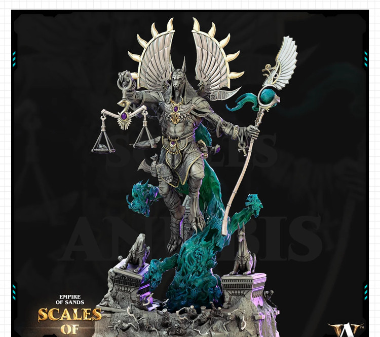 埃及神话阿努比斯全身半身像手办 3D打印模型图纸白模定制STL文件