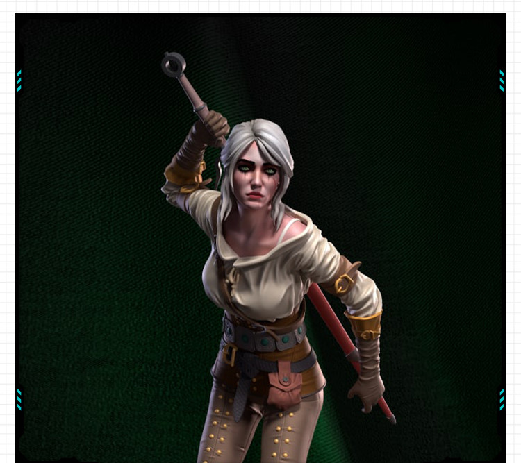 the witcher猎魔人巫师手办 3D打印模型图纸白模定制STL文件