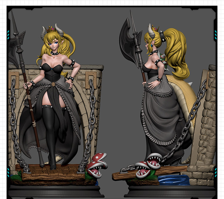 动漫二次元妹子深渊行刑官手办 3D打印模型图纸白模定制STL文件