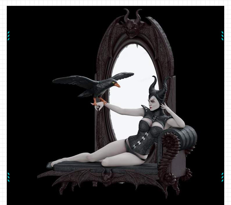 电影沉睡魔咒性感玛琳菲森手办 3D打印模型图纸白模定制STL文件