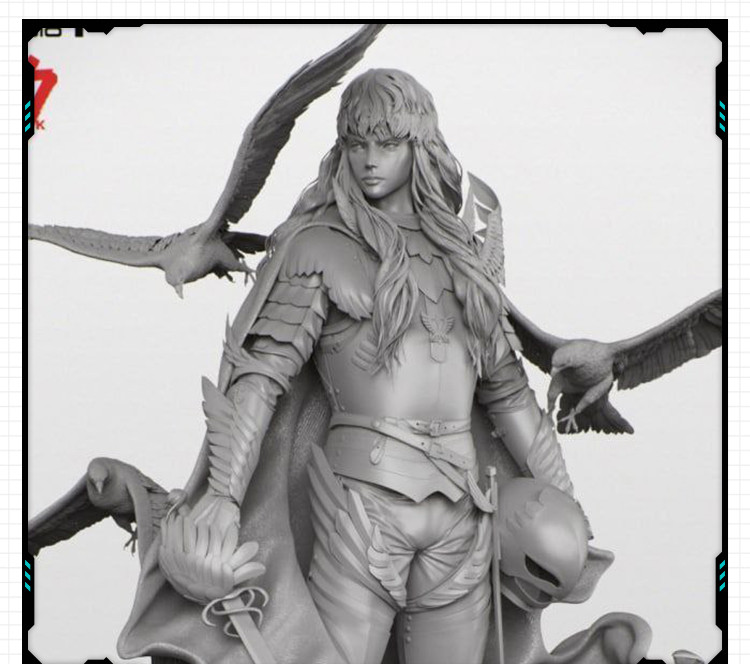 动漫剑风传奇格里菲斯站姿手办 3D打印模型图纸白模定制STL文件