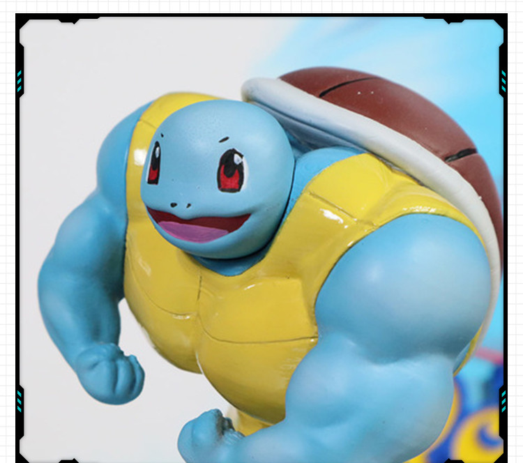 精灵宝可梦肌肉凶猛杰尼龟手办 3D打印模型图纸白模定制STL文件