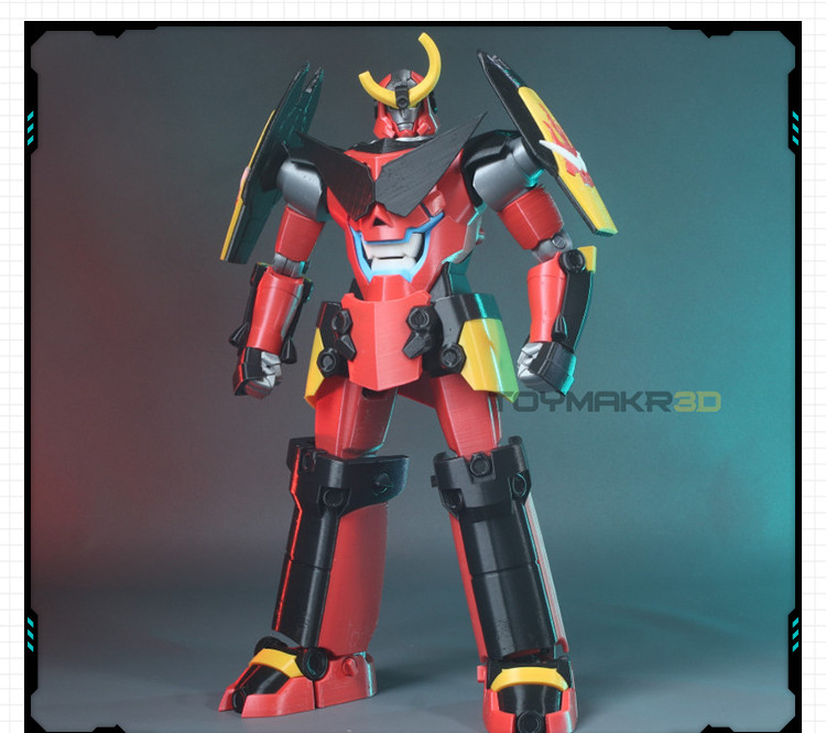动漫天元突破红莲机甲站姿手办 3D打印模型图纸白模定制STL文件