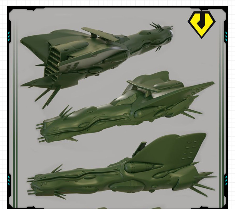 超时空要塞4款星际飞船手办 3D打印模型图纸白模定制STL文件