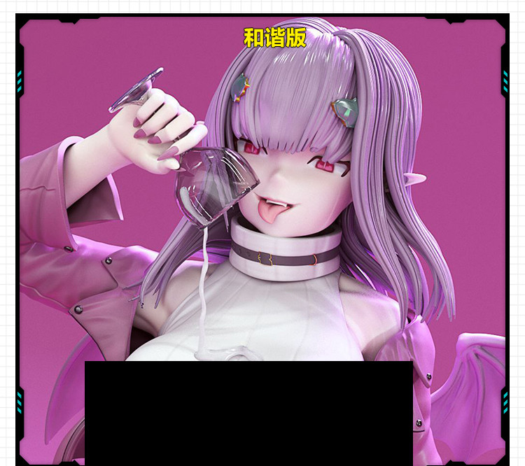 动漫人物小妖精妹子跪姿手办 3D打印模型图纸白模定制STL文件