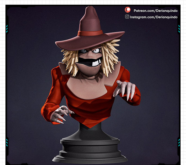 最佳拍档反派稻草人半身像 3D打印模型图纸白模定制STL文件