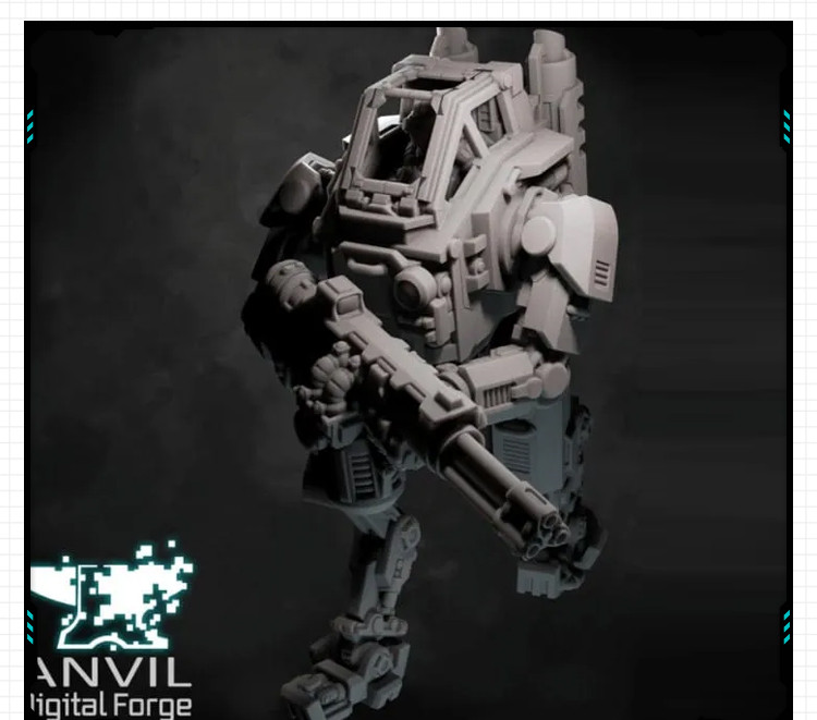 科幻电影战争人形装甲模型手办 3D打印模型图纸白模定制STL文件